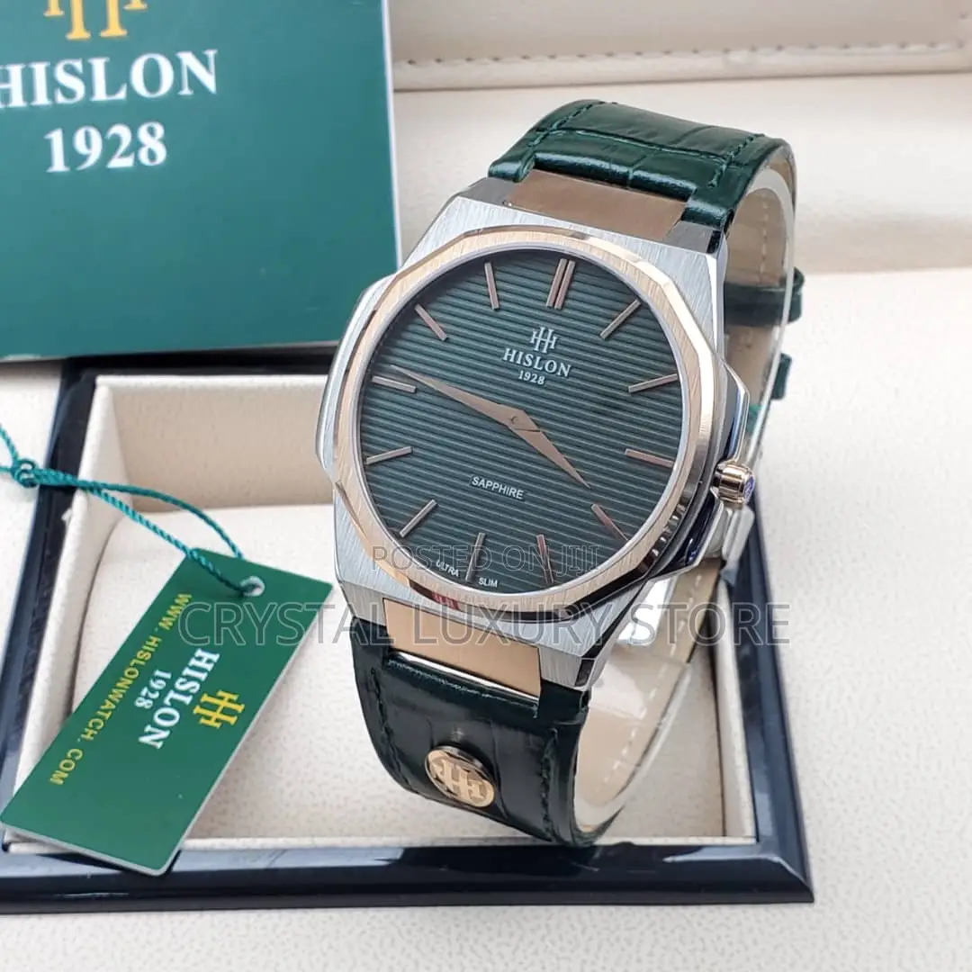 Hilson Quality Luxury Men Genuine Leather Wristwatch