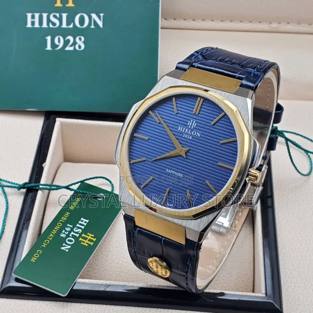 Hilson Quality Luxury Men Genuine Leather Wristwatch