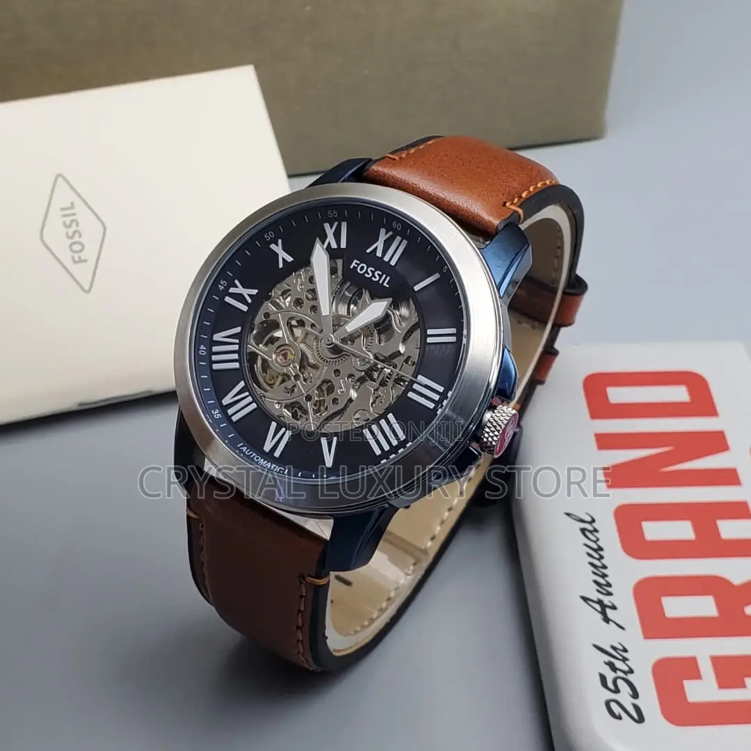 Fossil Quality Luxury Men Genuine Leather Wristwatch