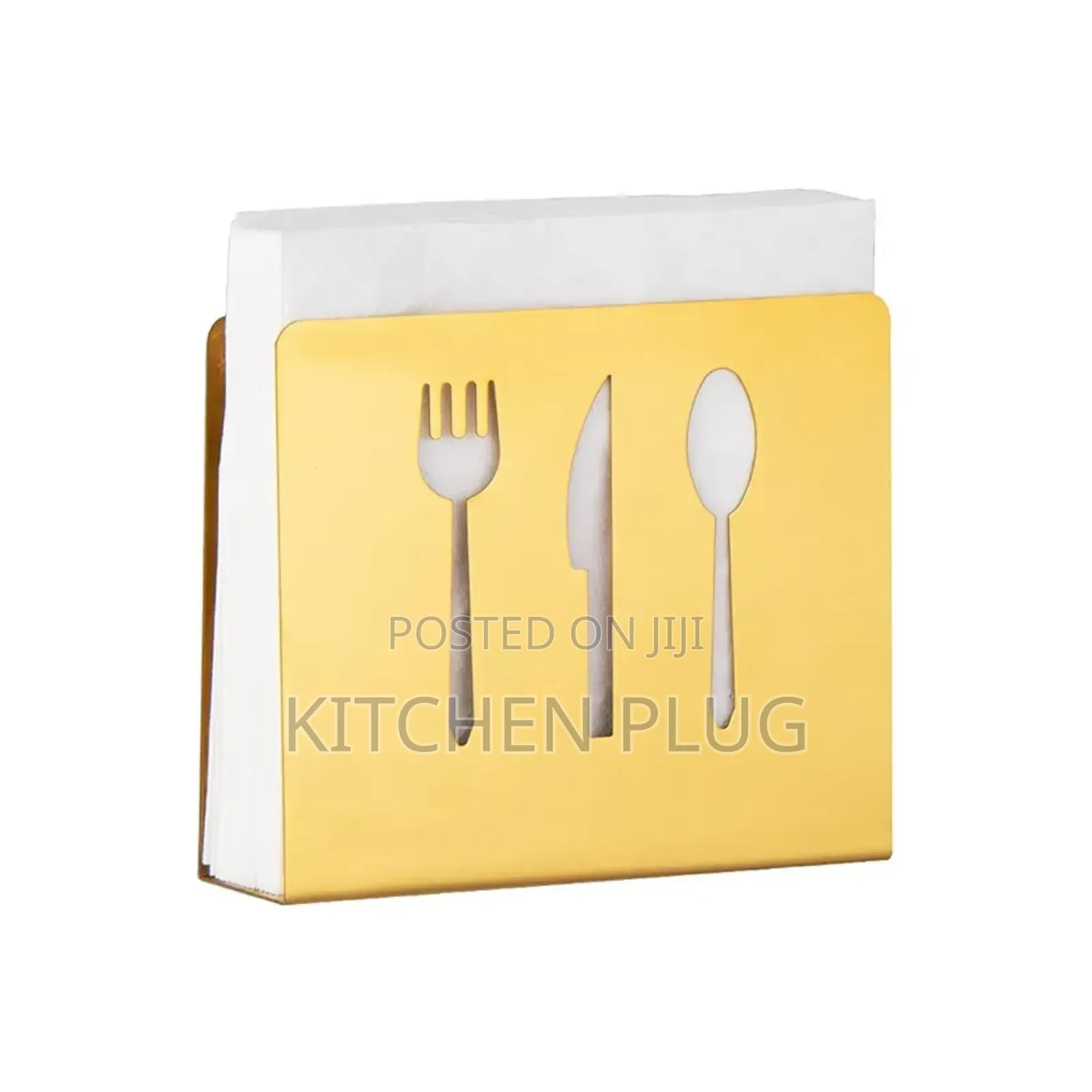Gold-coloured, Stainless Steel Napkin Holder For Hotel, Restaurants,