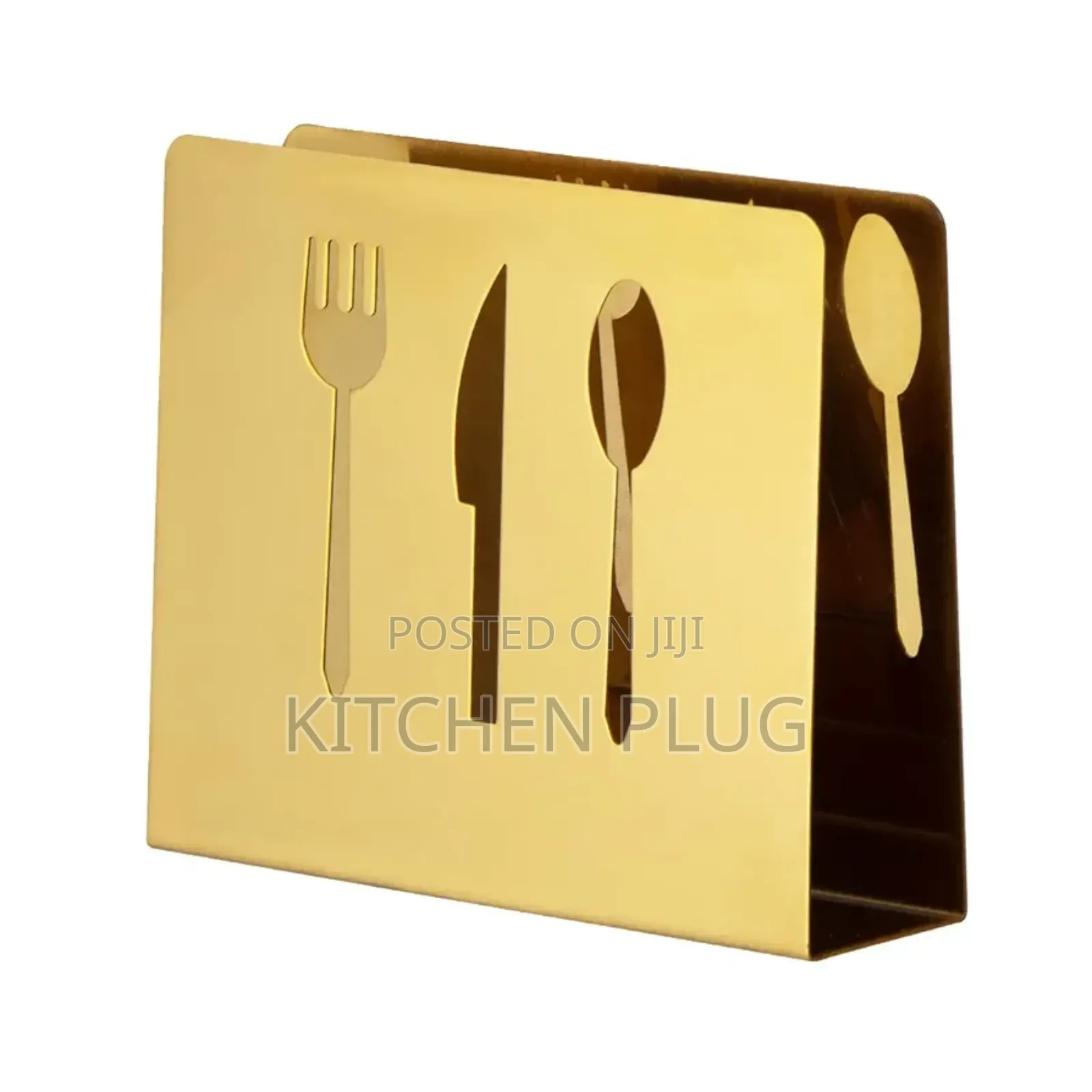Gold-coloured, Stainless Steel Napkin Holder For Hotel, Restaurants,