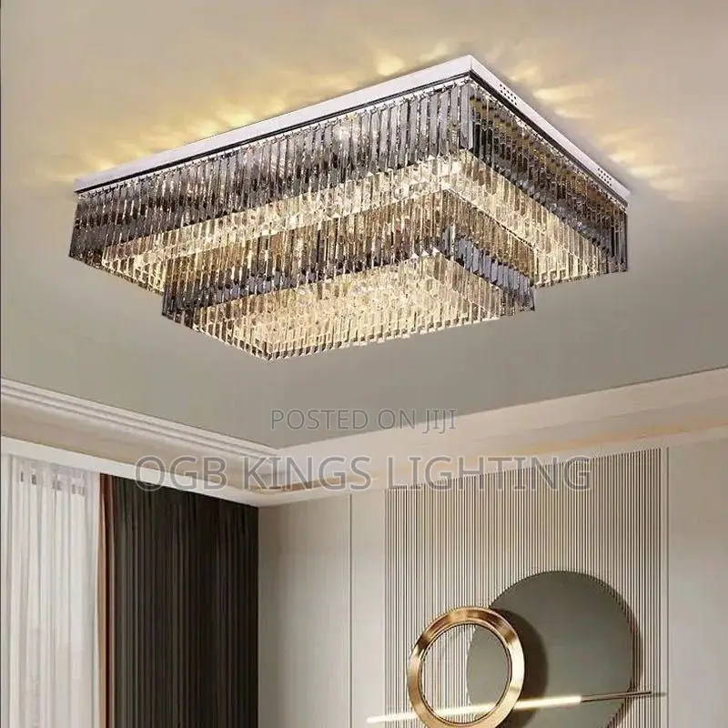 Luxury Crystal Ceiling Bedroom Lamps Round Chandeliers for Dining Room