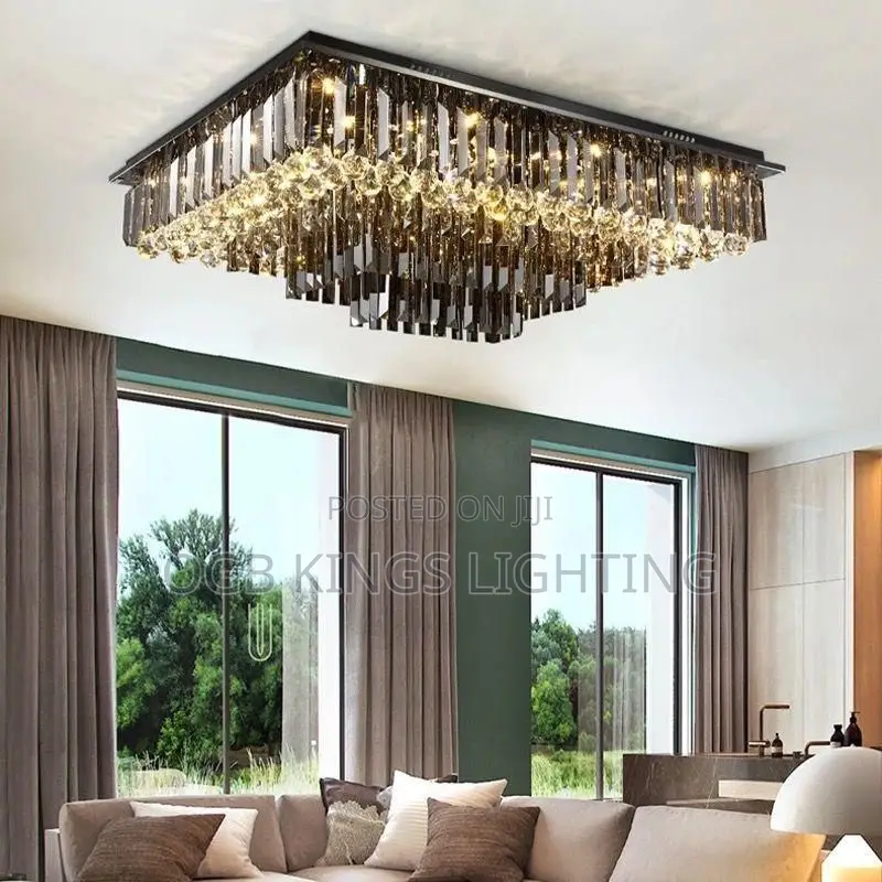 Luxury Crystal Ceiling Bedroom Lamps Round Chandeliers for Dining Room