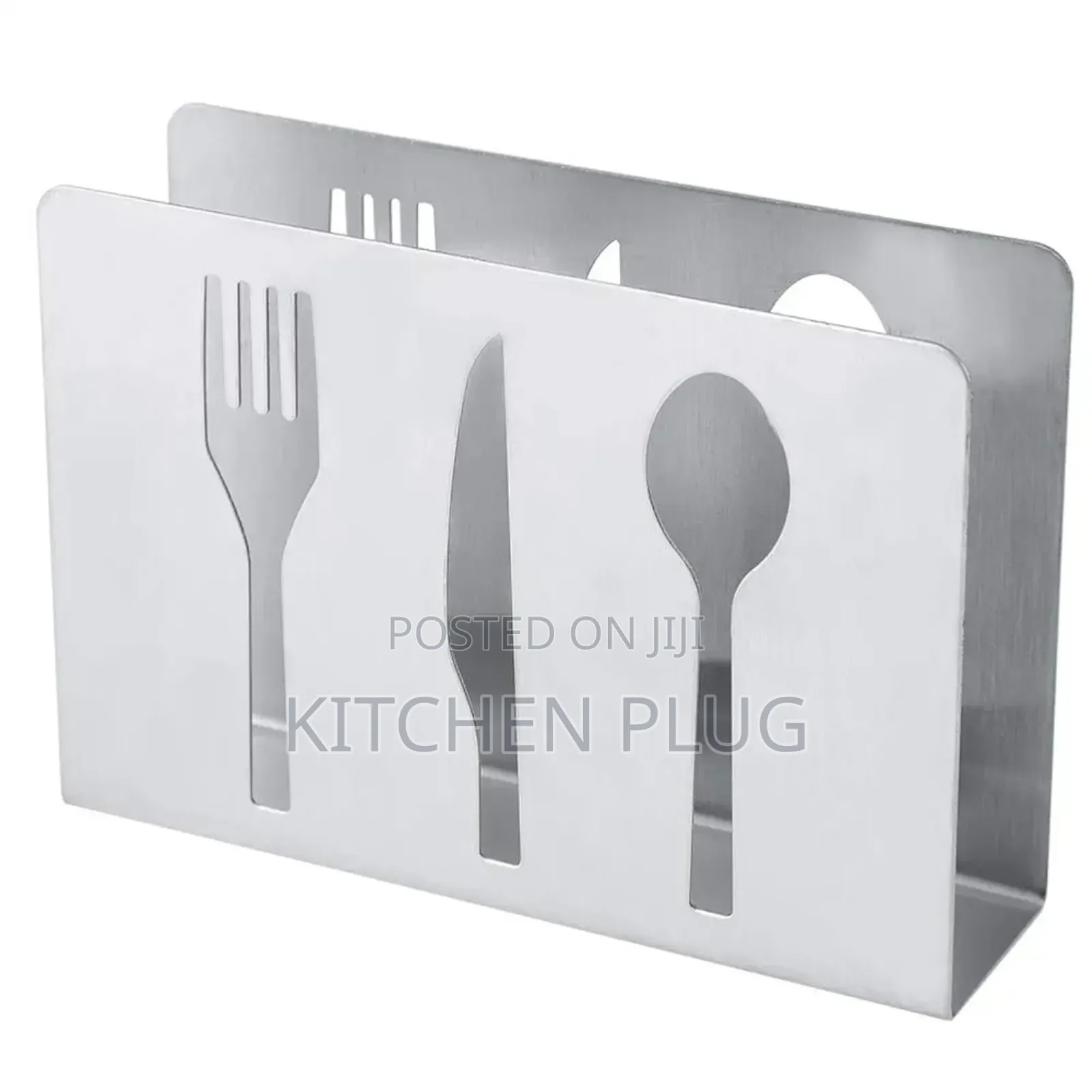 Silver-Coloured, Stainless Steel Napkin Holder
