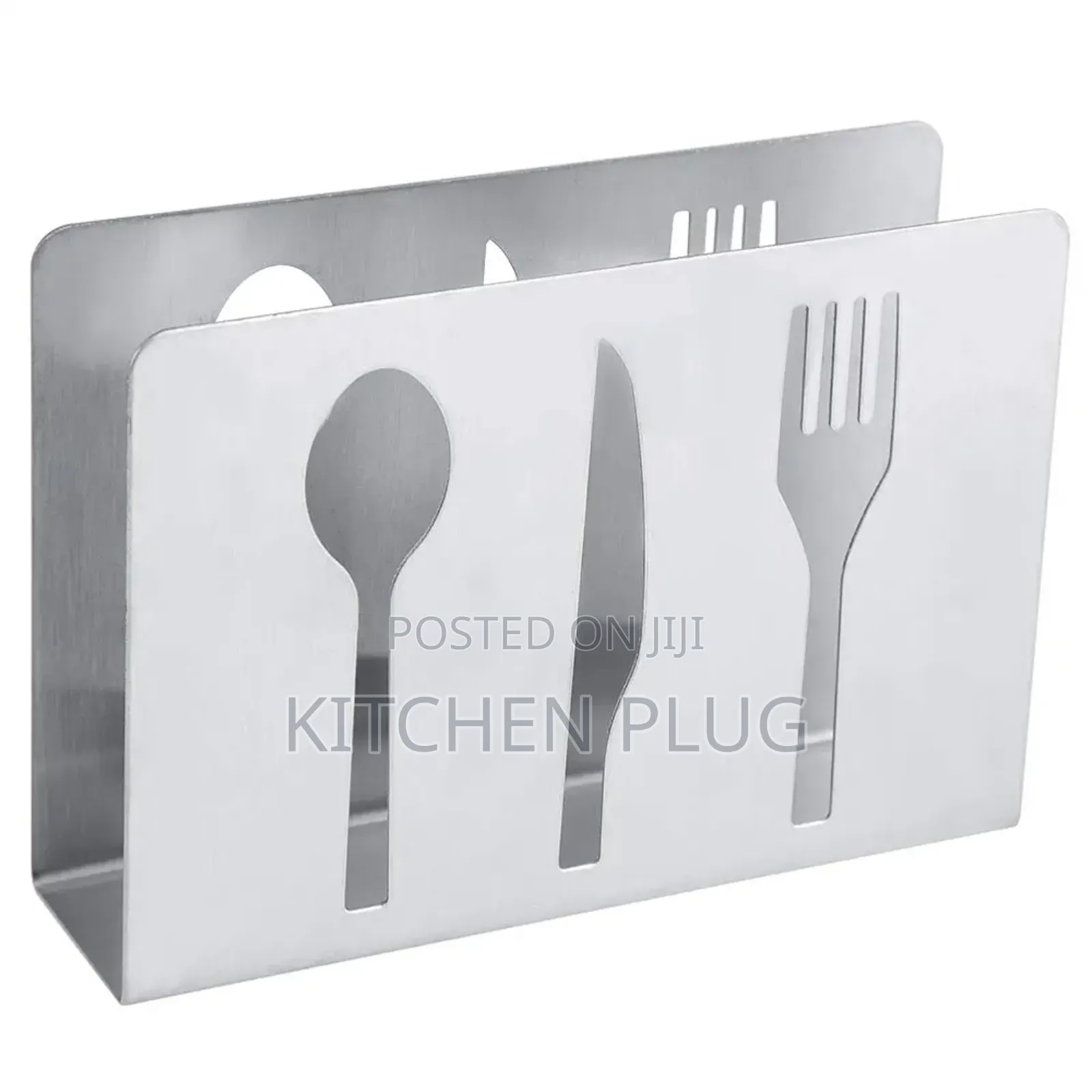 Silver-Coloured, Stainless Steel Napkin Holder