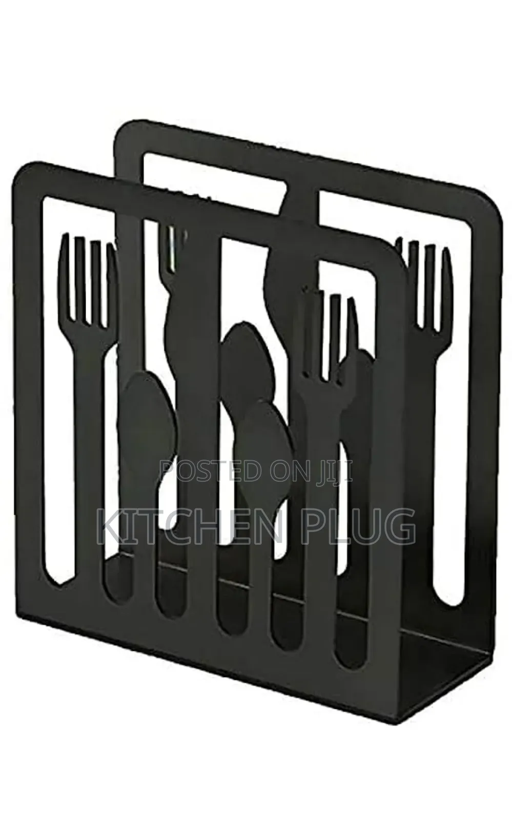 Modern Metal Napkin Holder With a Wooden Base