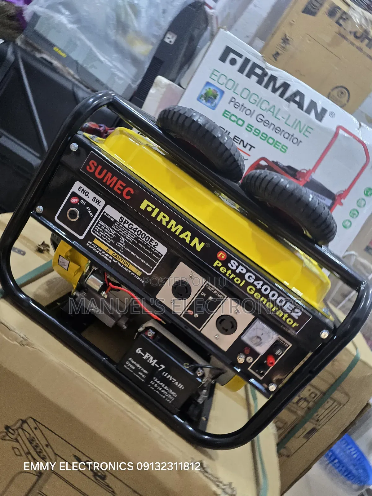 Sumec Firman Petrol Generator 3.5kva 100% Copper Coil