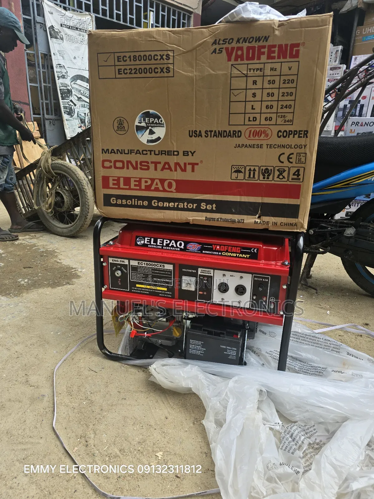 8.5kva Elepaq Constant Petrol Generator 100% Copper Coil
