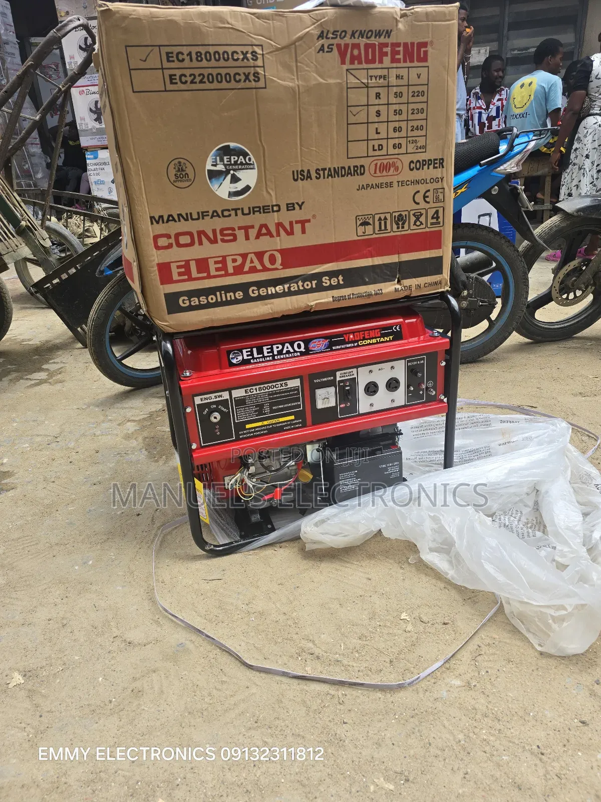 Come I Have Original Elepaq Constant Petrol Gen 8.5kva 100%Copper Coil