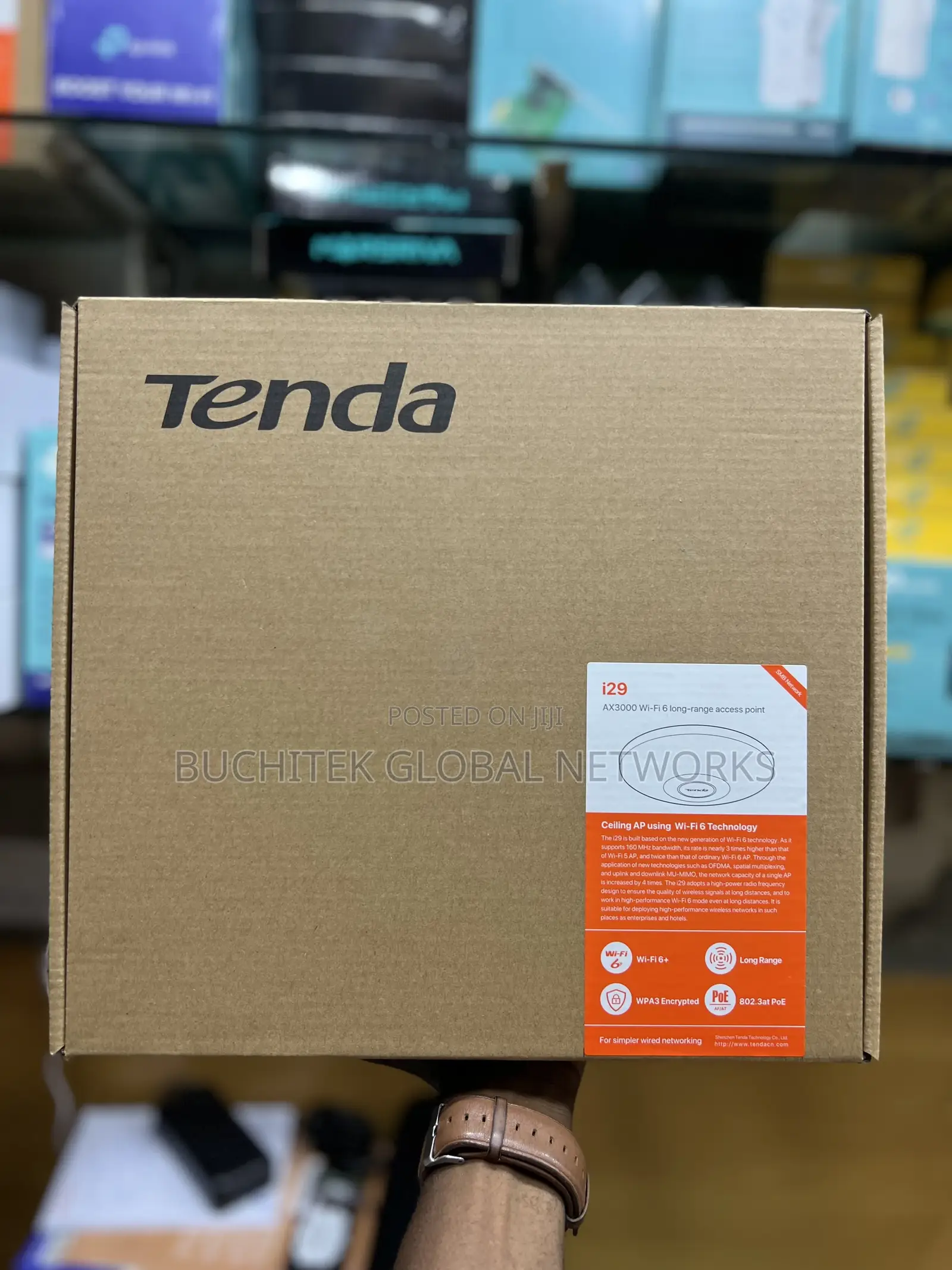 Tenda I29 Ax3000 Wifi 6 Long Range Ceiling Mount Access Point.
