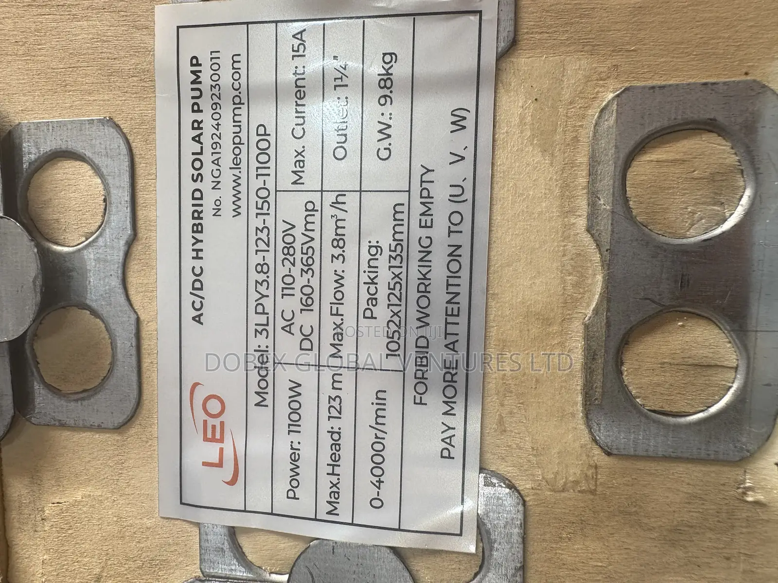 1.5hp Leo Ac/Dc Solar Pump