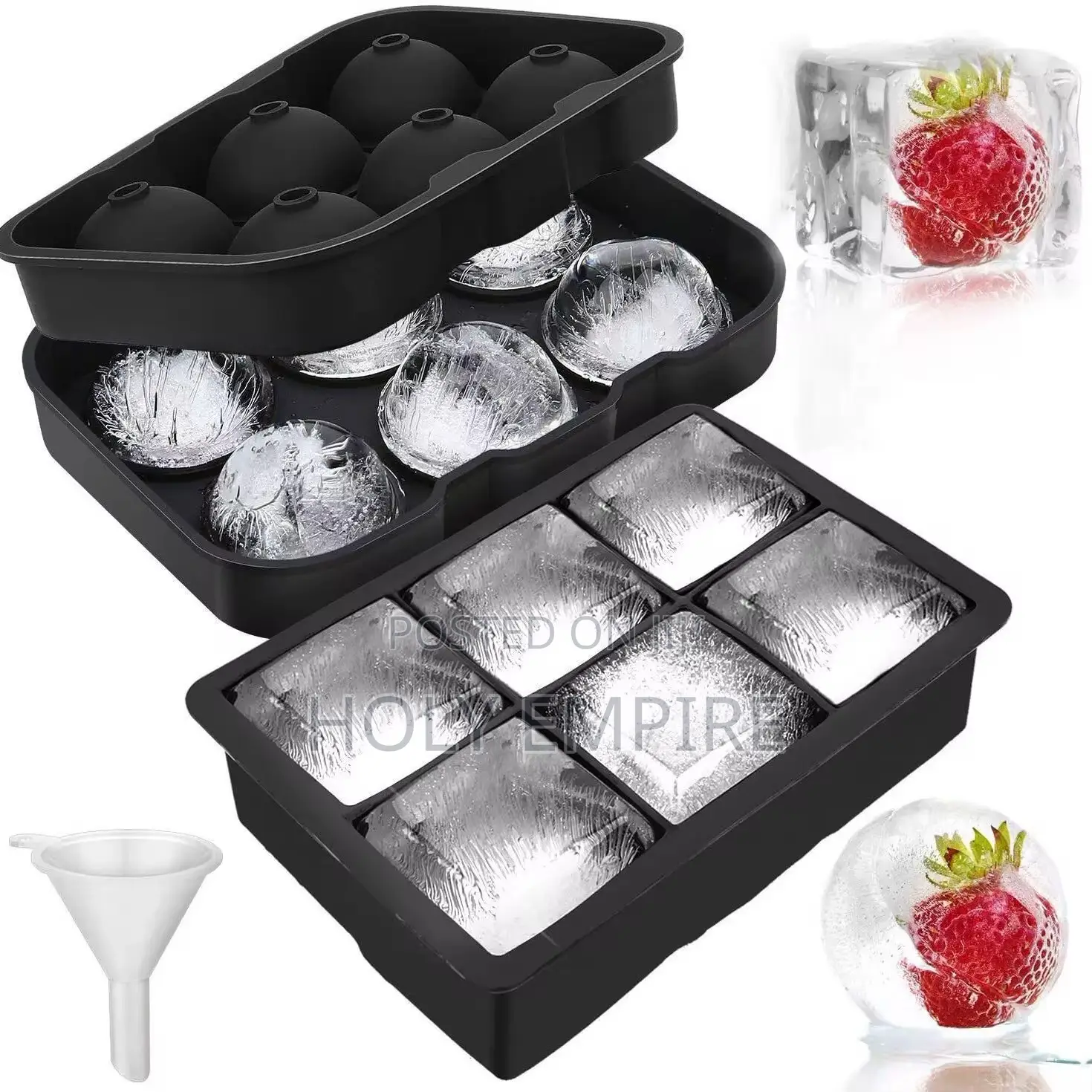 Ice Cube Trays Silicone Ice Cube Molds for Freezer With Lid Reusable