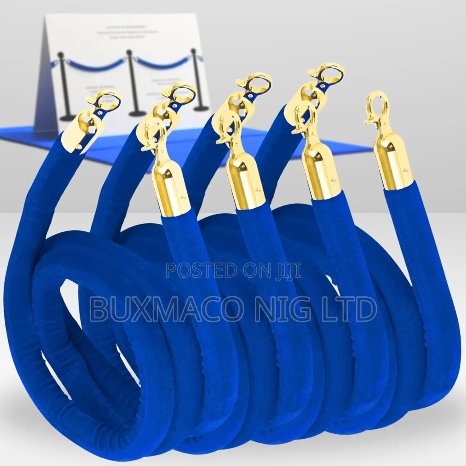Stanchion Velvet Rope Blue Color