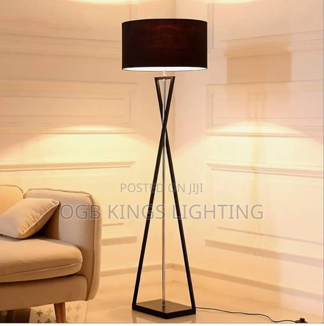 Lighting Fixtures Modern Minimalist Fabric Lampshade Arc Floor Lamp