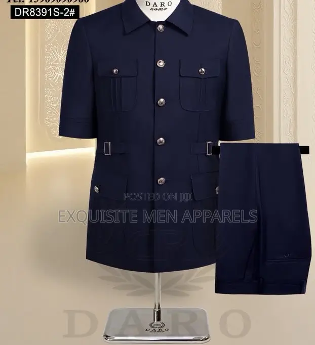 Classic Turkish Matured Men Safari Suit