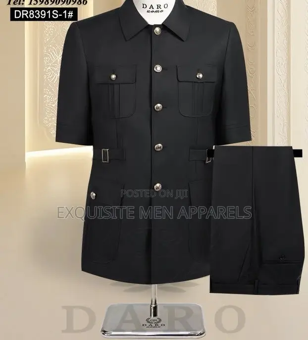 Classic Turkish Matured Men Safari Suit