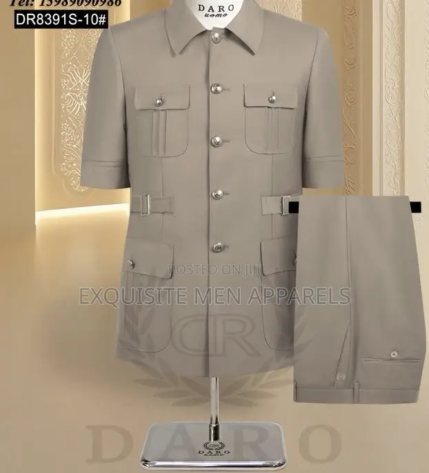 Classic Turkish Matured Men Safari Suit