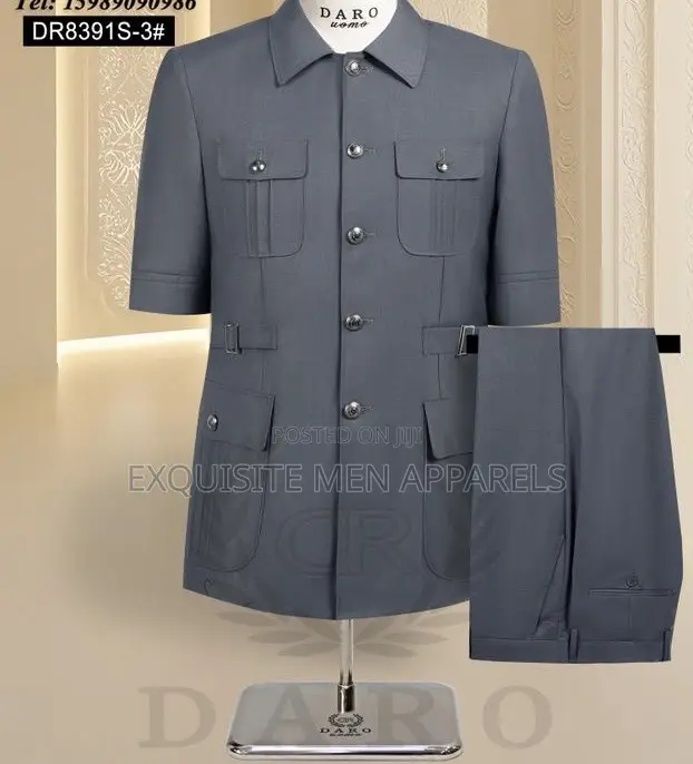 Classic Turkish Matured Men Safari Suit