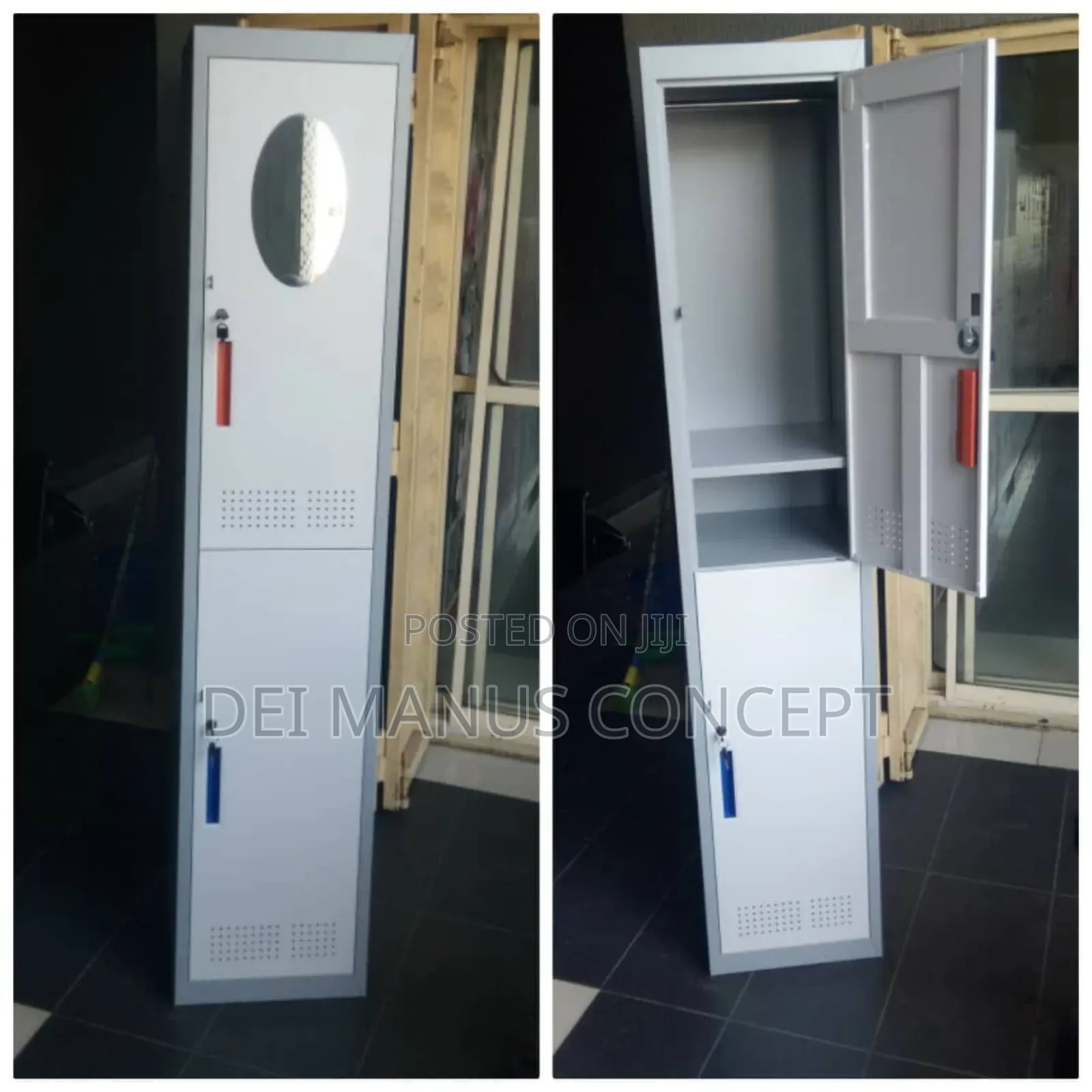 Metal Wardrobe With Mirror for Boarding School