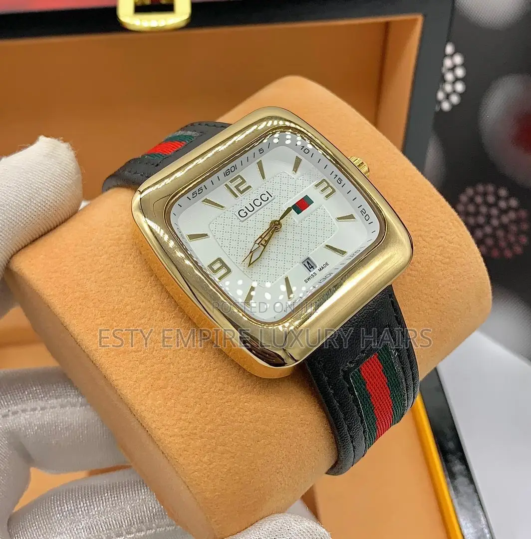 High Quality Luxury Gucci Leather Wristwatch