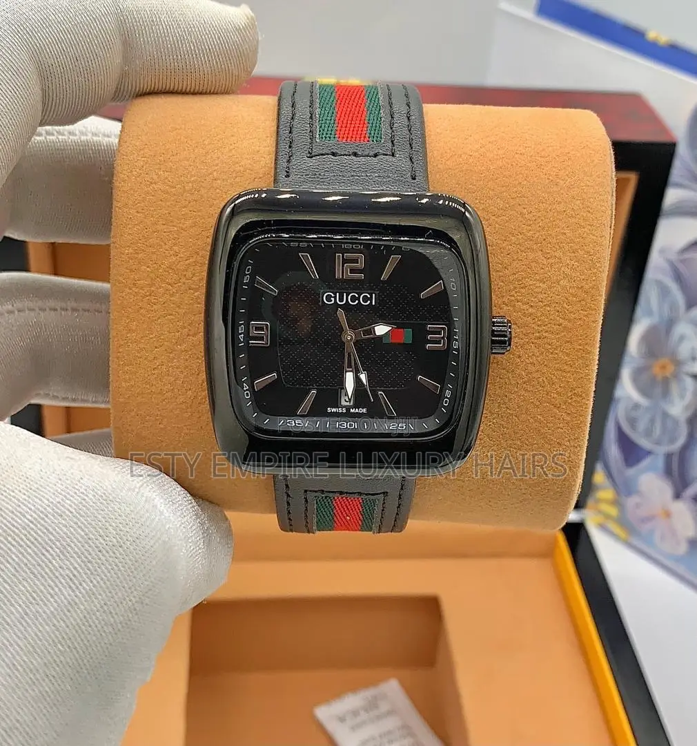 High Quality Luxury Gucci Leather Wristwatch
