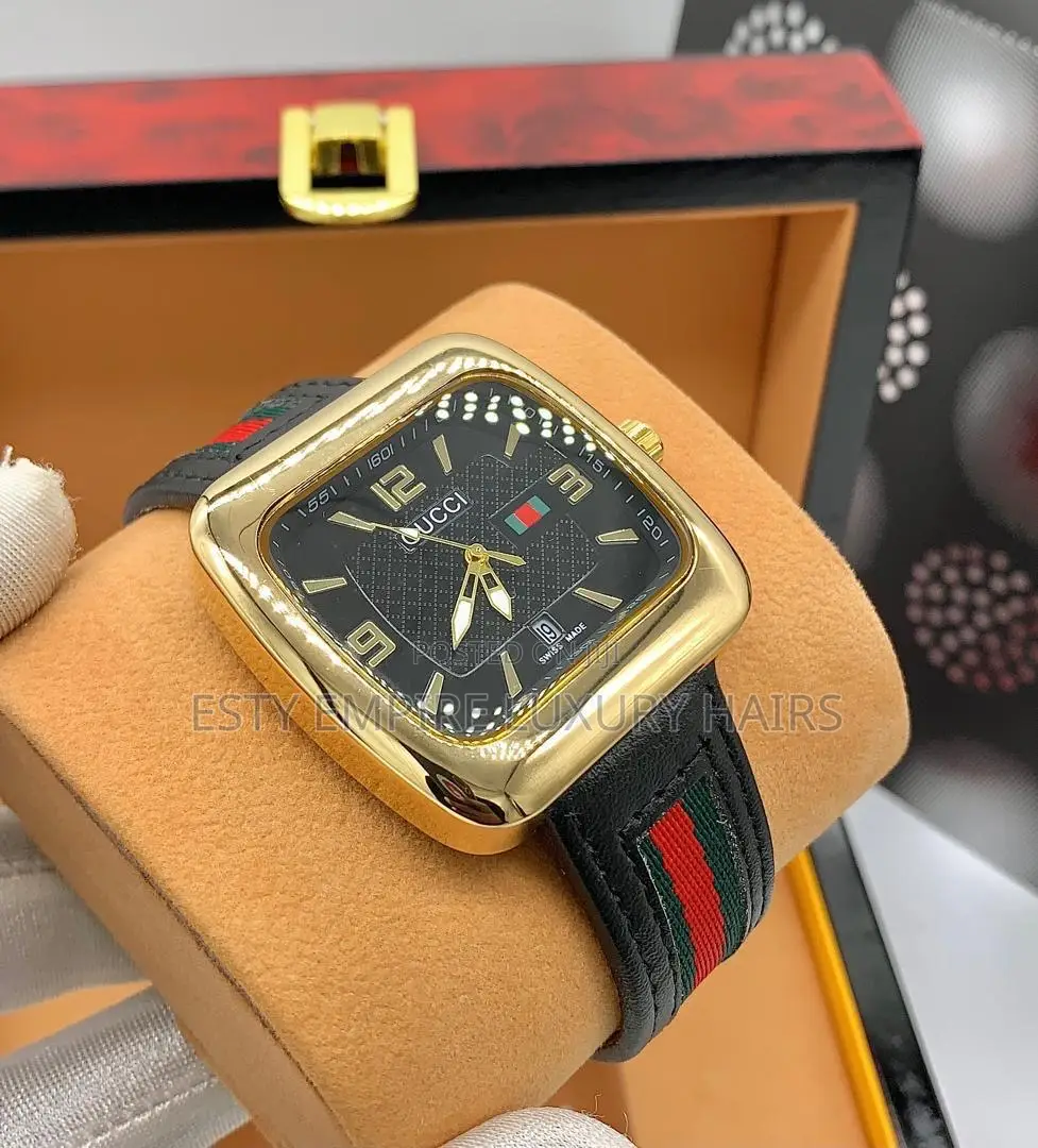 High Quality Luxury Gucci Leather Wristwatch