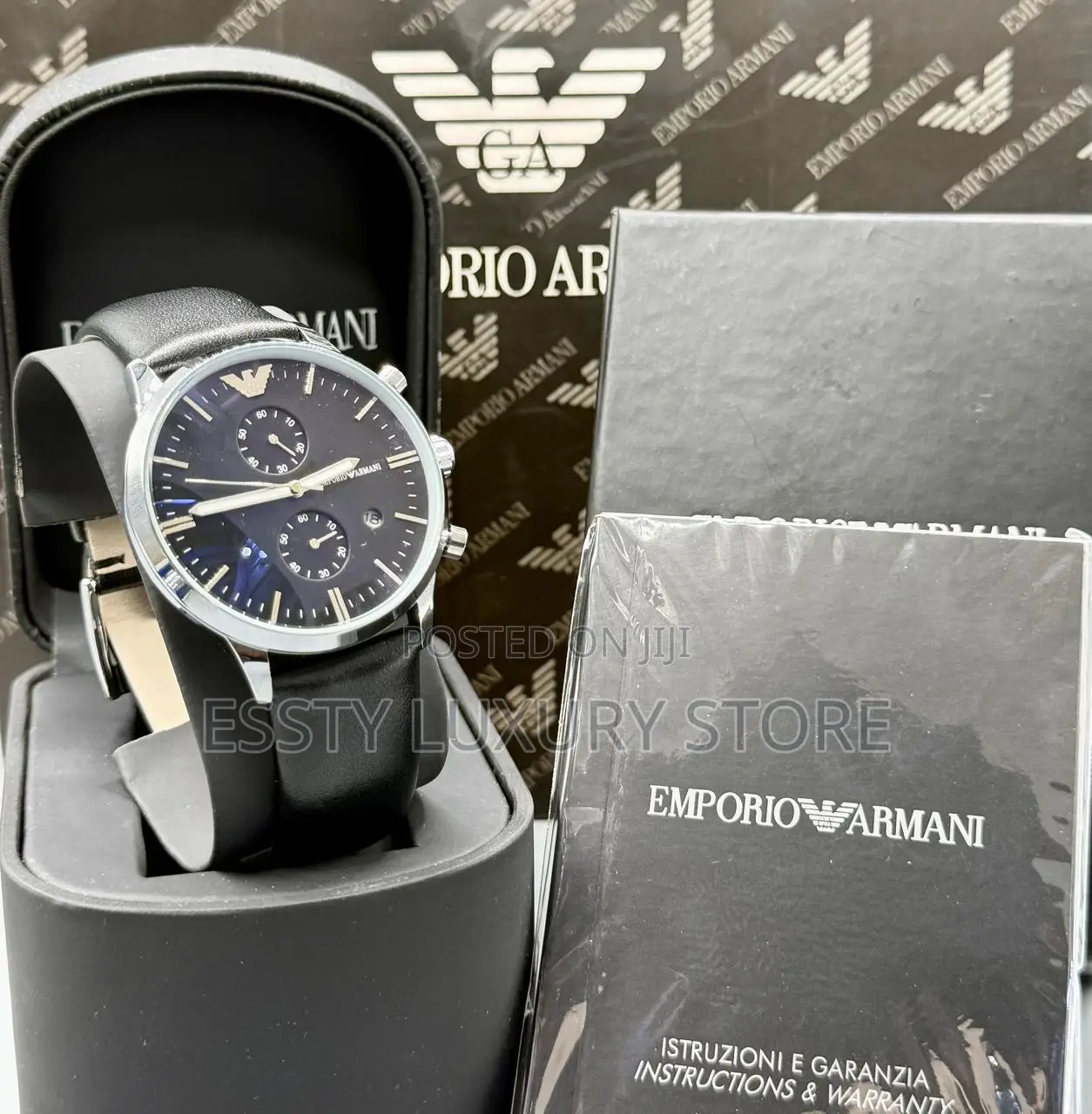 High Quality Luxury Emporio Armani Leather Wristwatch