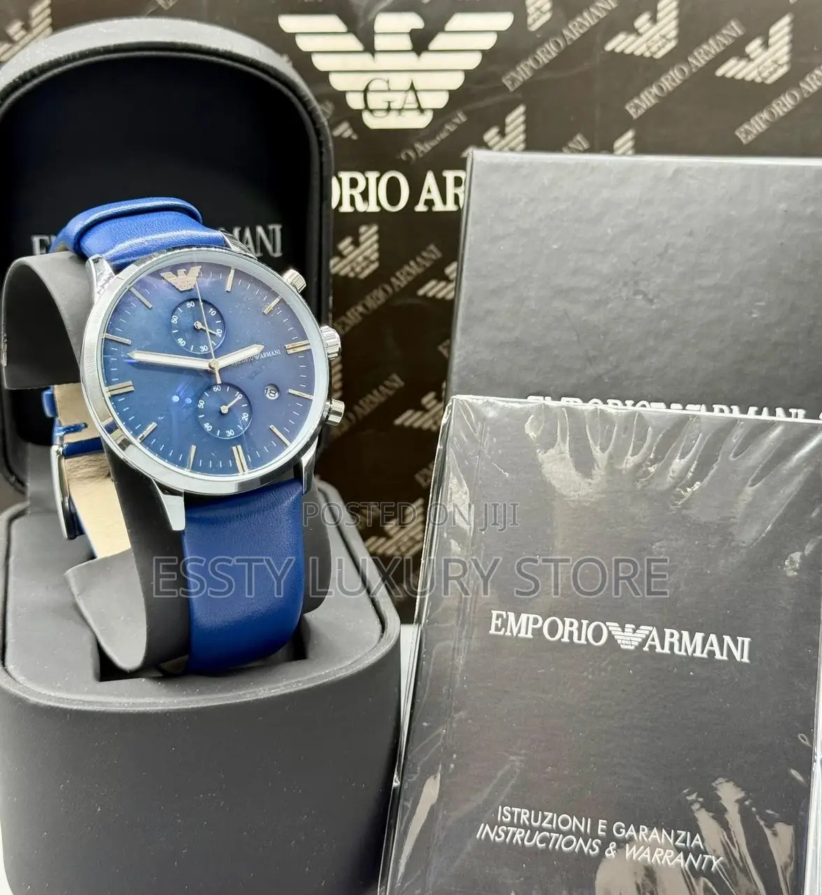 High Quality Luxury Emporio Armani Leather Wristwatch