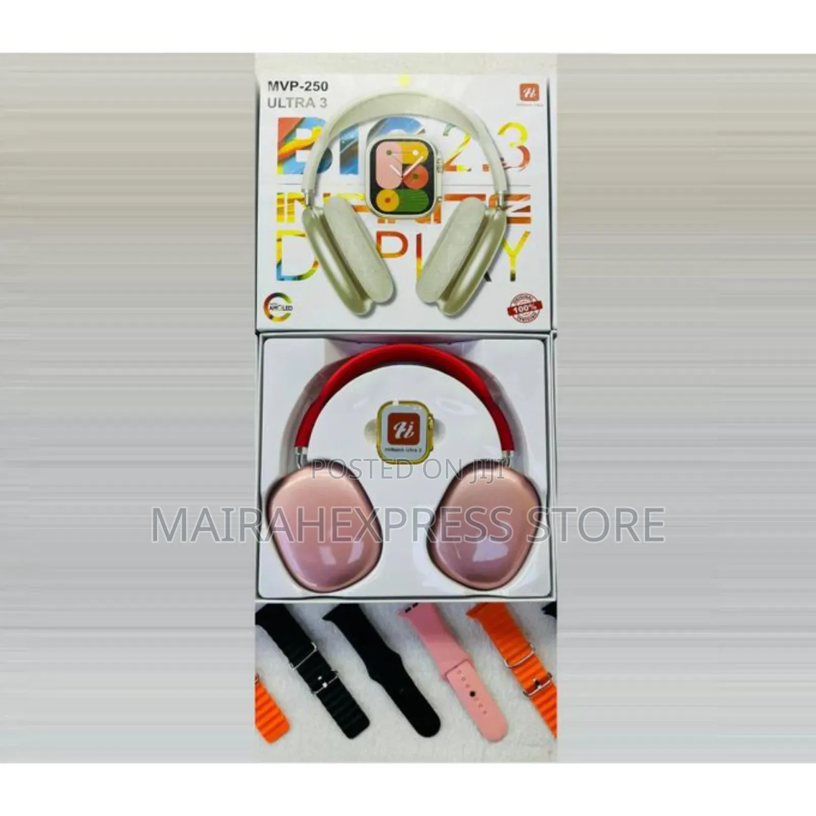 MVP-250 Ultra 3 Super Amoled Smart Watch With Head Phone