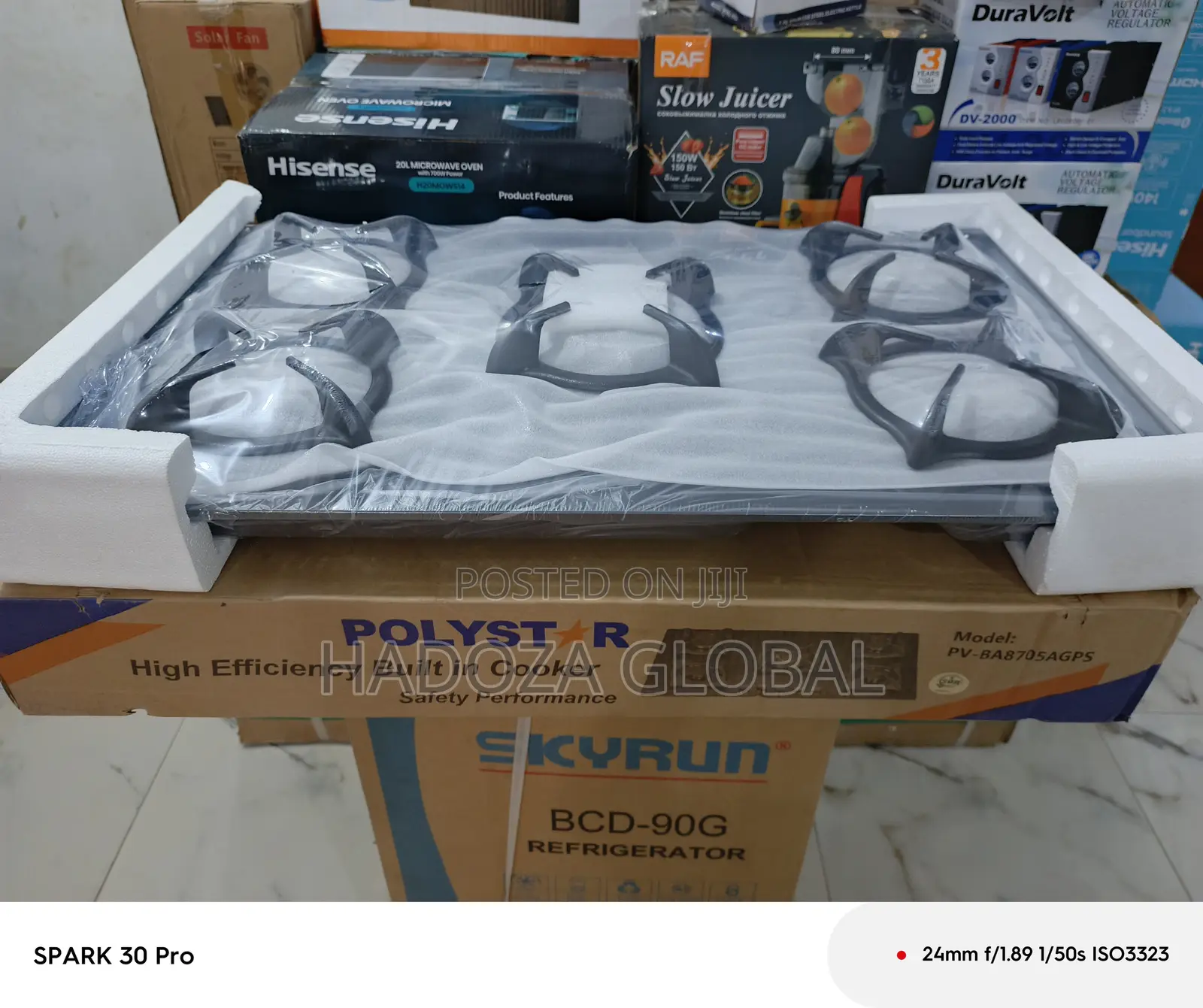 Polystar Gas Cooker – 5-burner Cooktop For All Meal Sizes