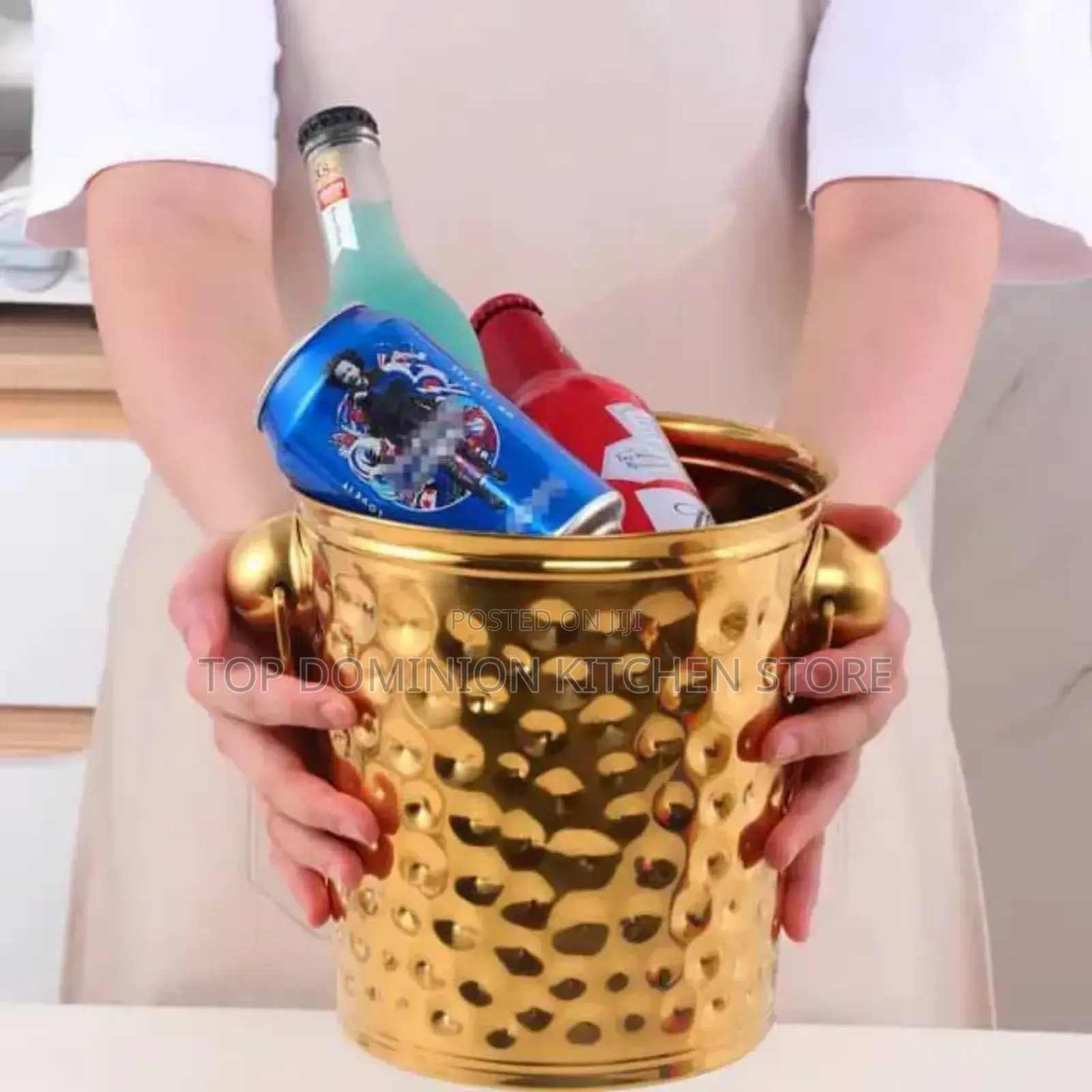 5liter Gold Hammered Wine Champagne Bucket