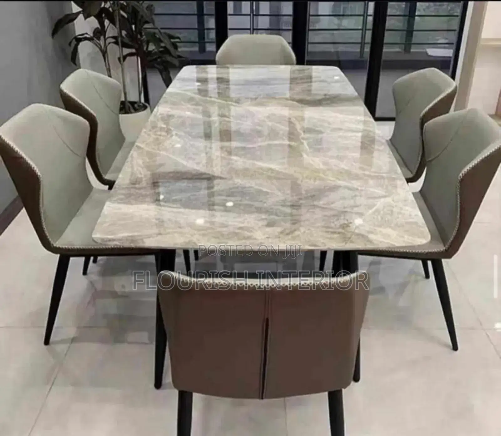 Luxury Marble Dining Set by 6.