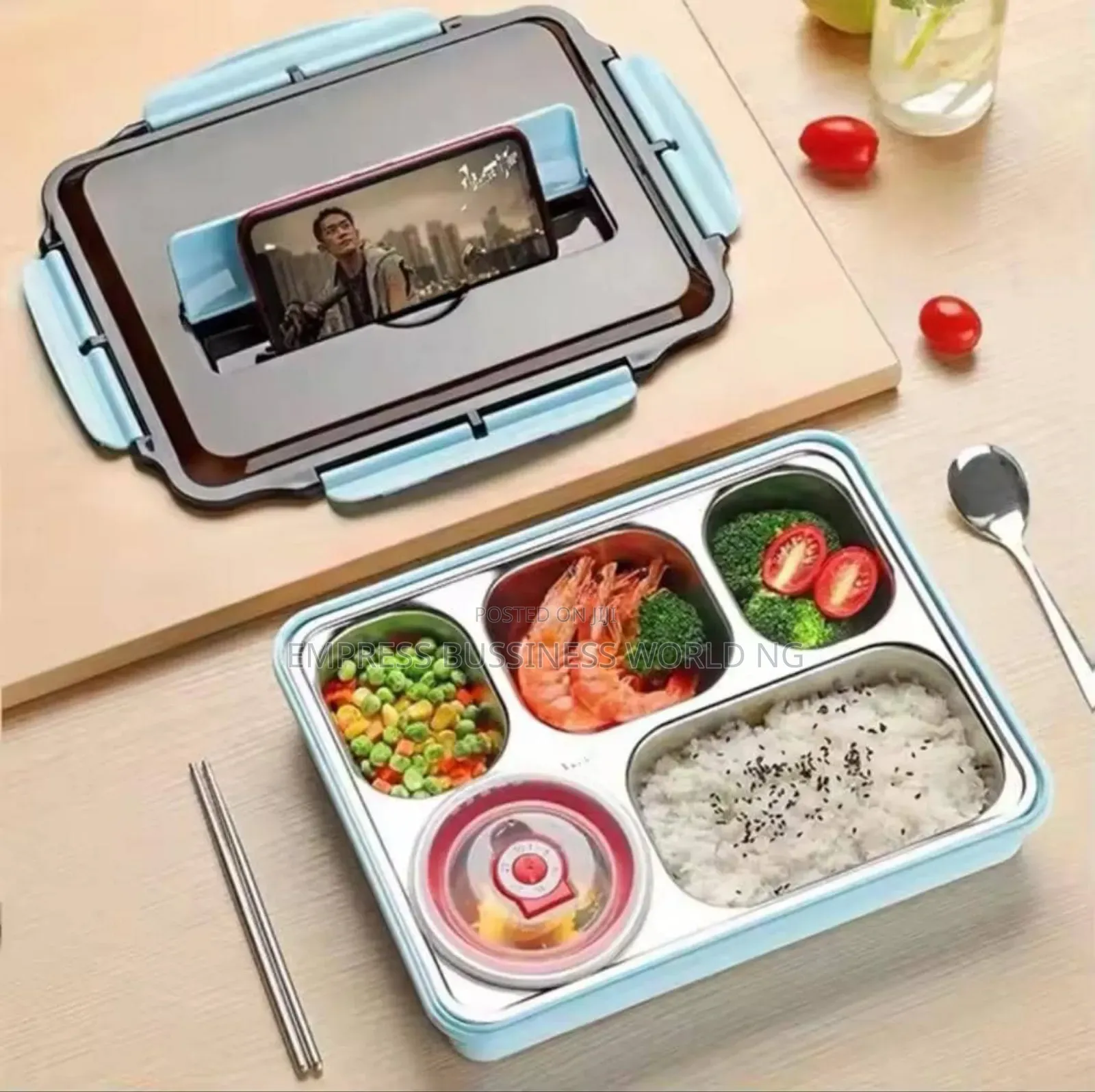 5 Compartment Lunch Box With Spoon Bowl
(2600ml Lunch Box)