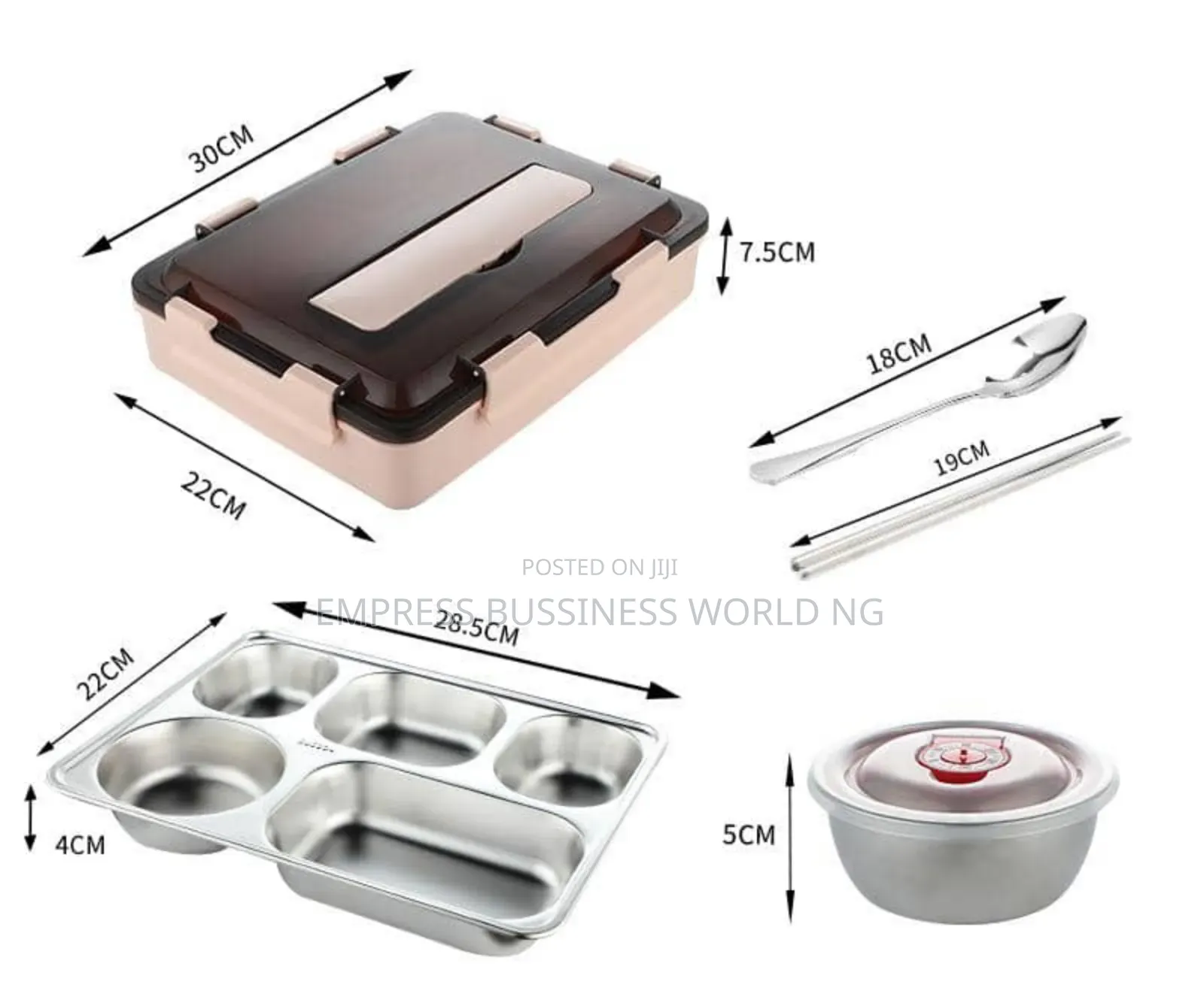 5 Compartment Lunch Box With Spoon Bowl
(2600ml Lunch Box)