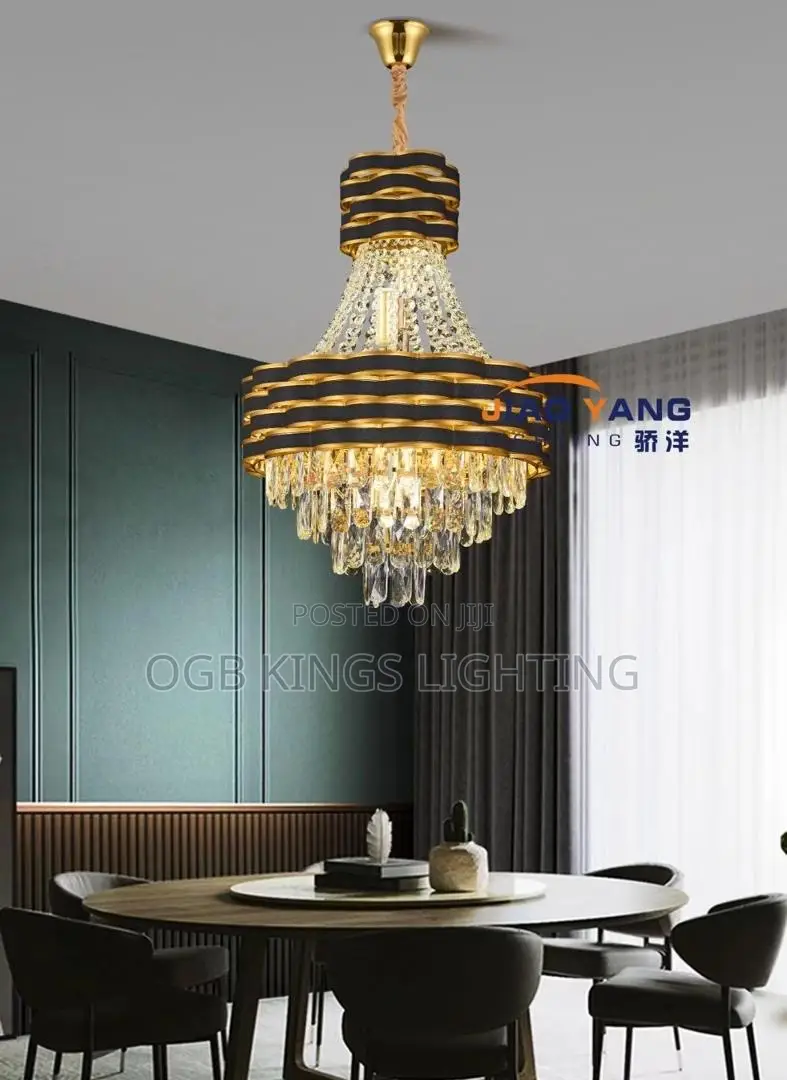 Luxury Gold Crystal Chandelier for High Ceiling Staircase Modern