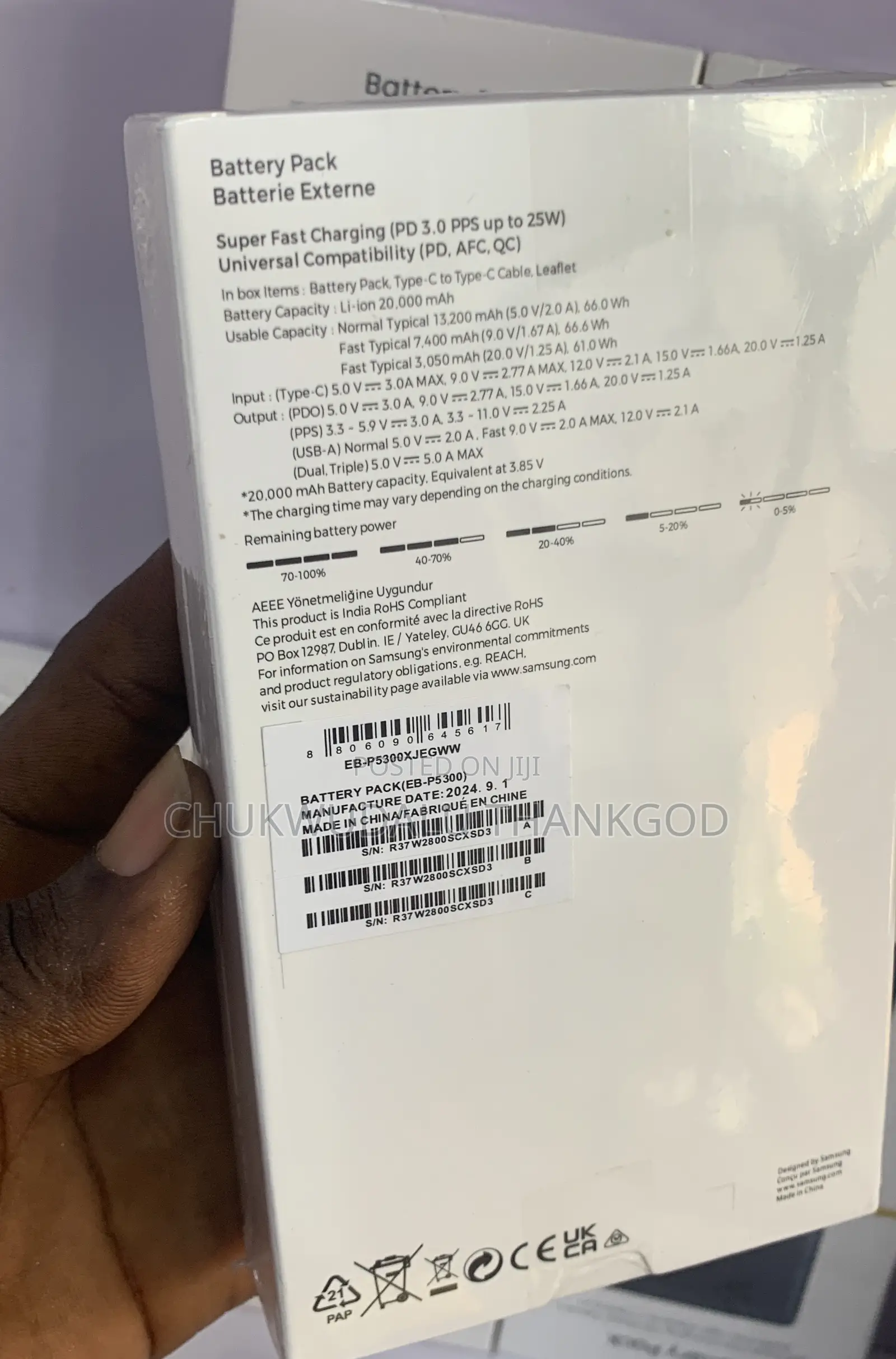 Samsung 20000mah Powerbank Super Fast Charging