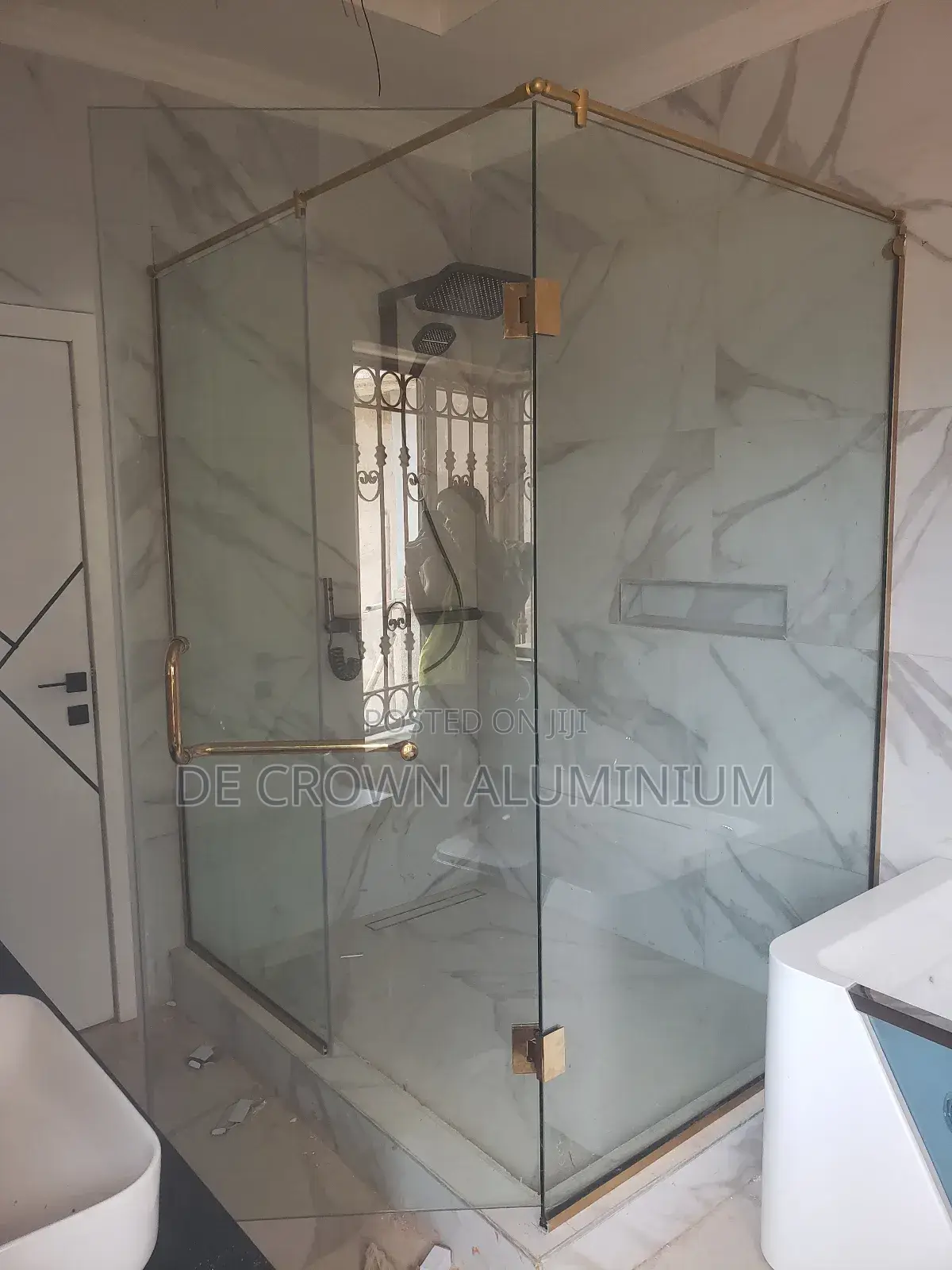 Glass Cubicle With Gold