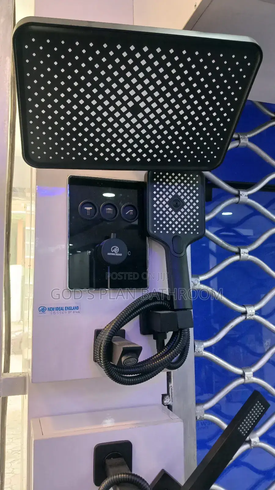 Black Condict Shower With Button
