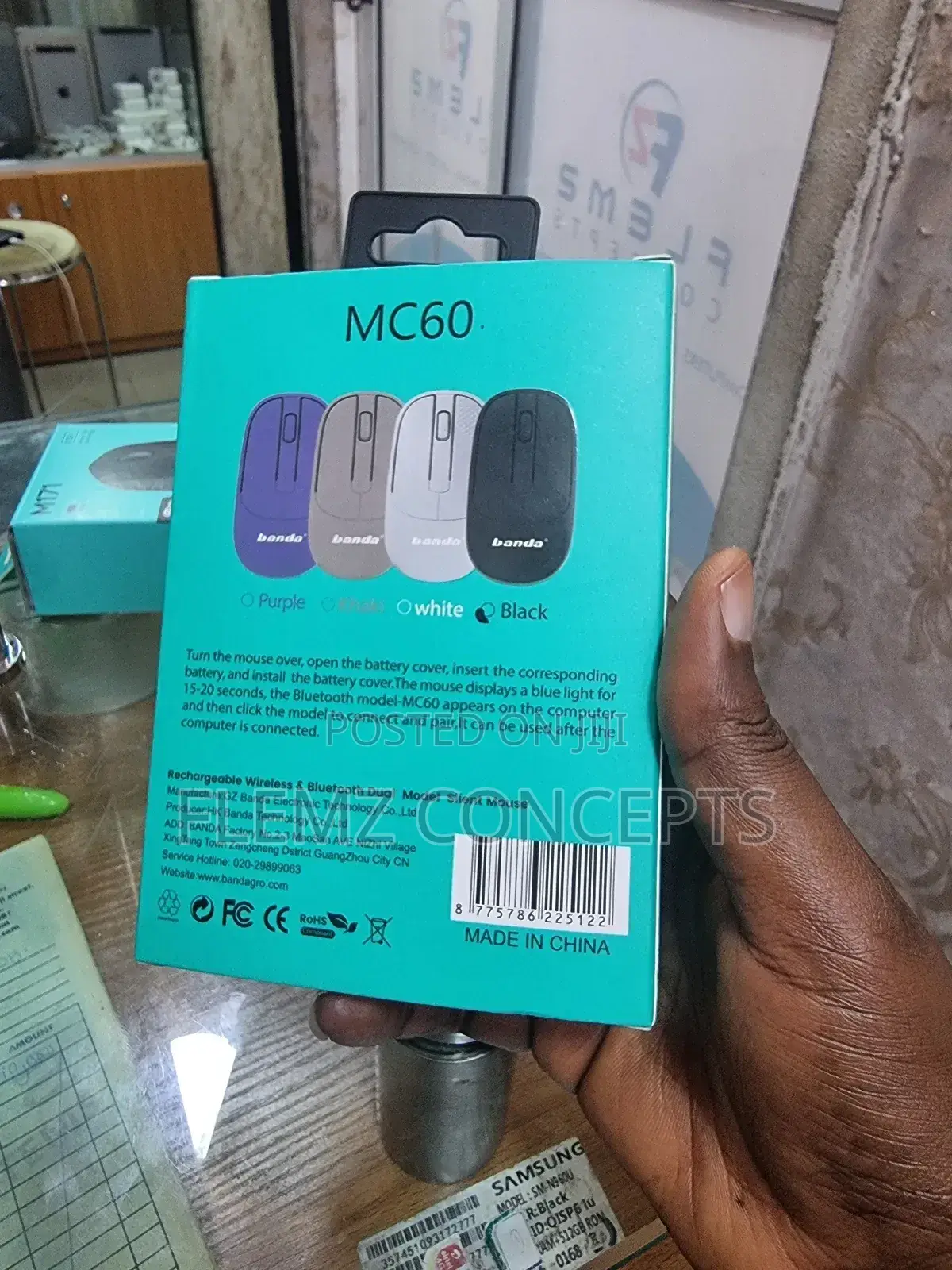 Original Banda Rechargeable Bluetooth +Dongle Smart Muose