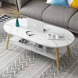 120cm Center Table Colour: White, Biege