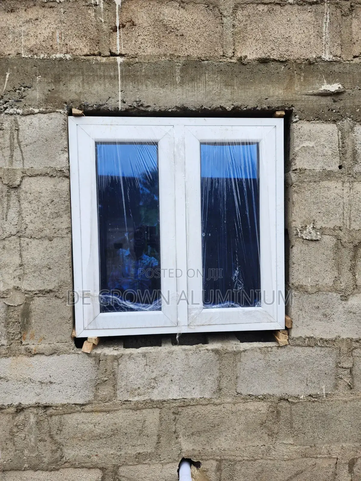 Modern Aluminium Casement Windows With Blue Reflective Glass Lagos