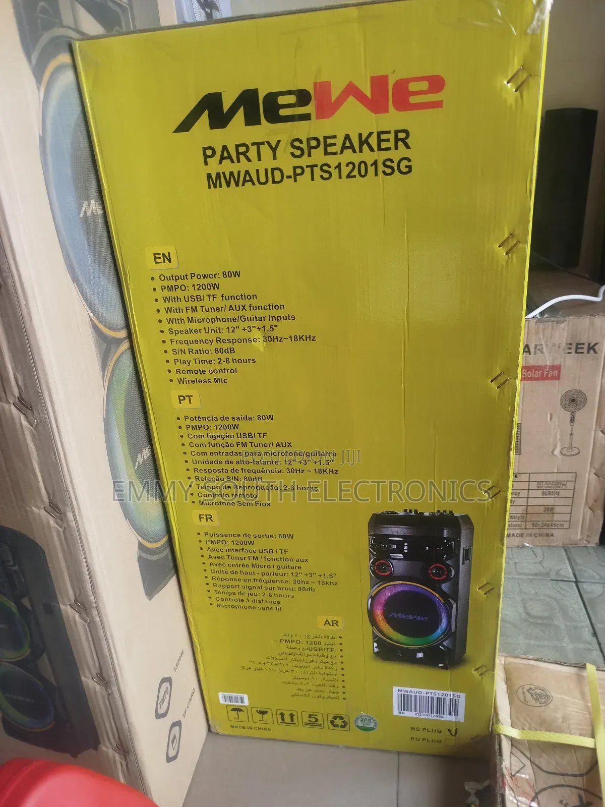 Wewe Party Rock Bluetooth Speaker 1200 Watts
