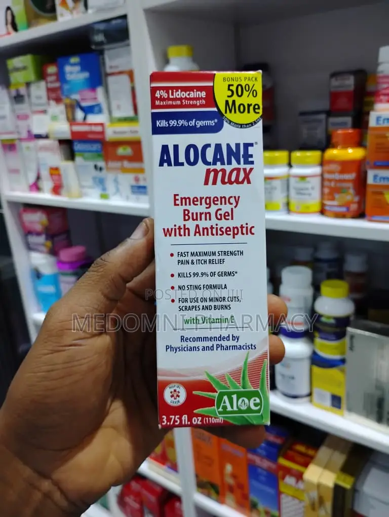 Alocane Max Lidocaine Gel – Instant Pain Burn Relief, 3.75oz