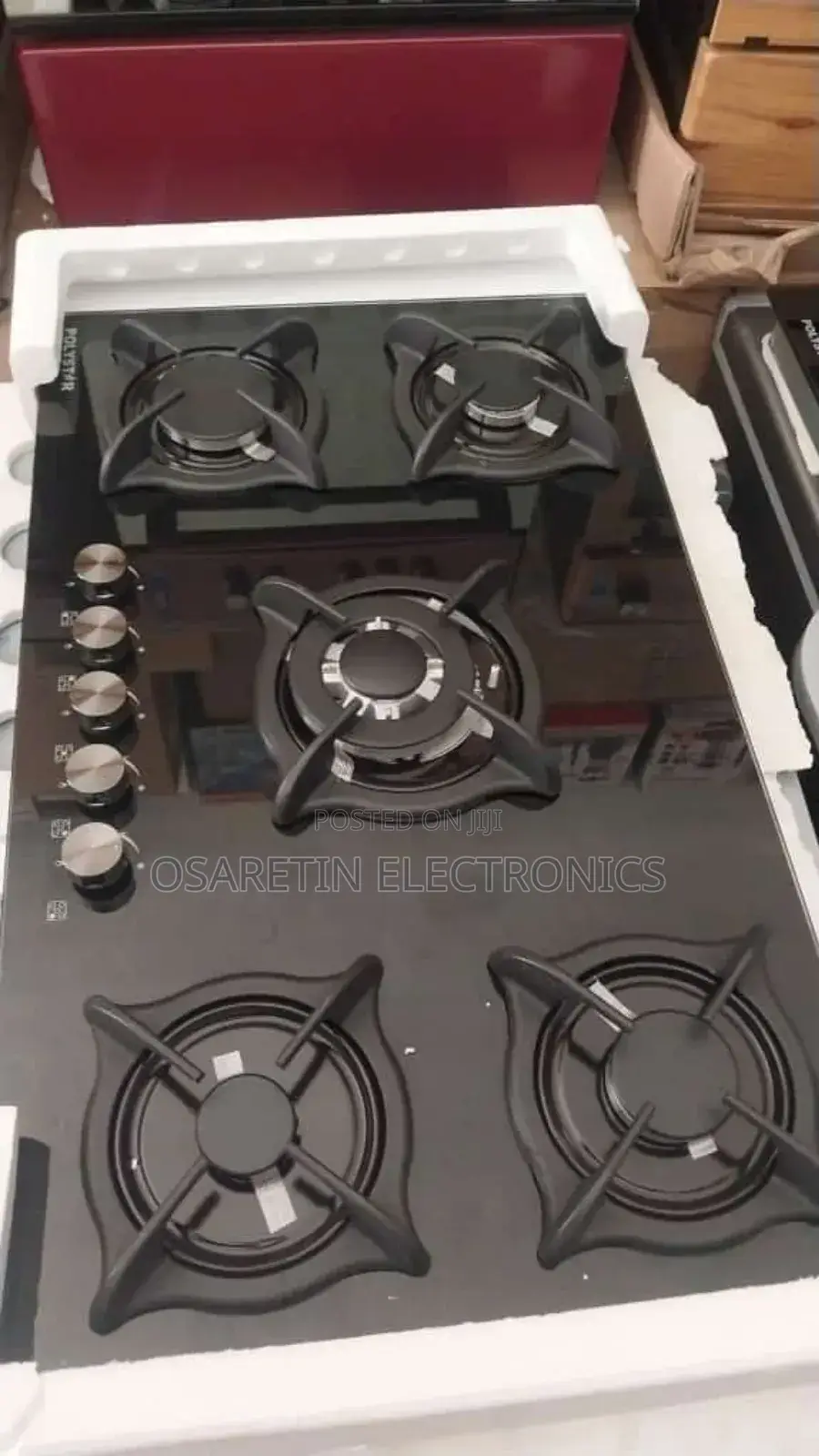 Polystar Cabinet Inbuilt Gas Cooker All Gas Five Burner
