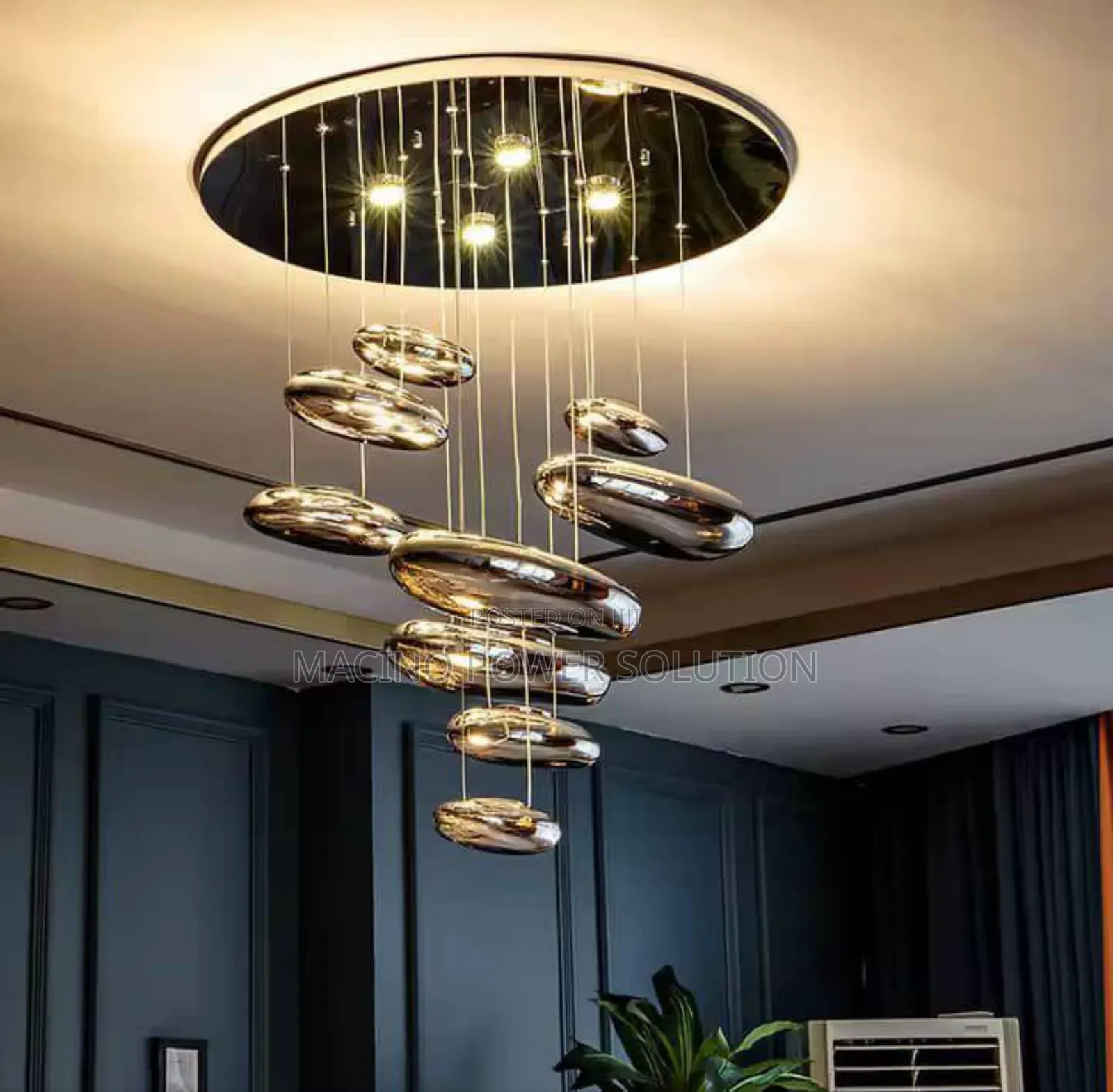 Sandyha Modern Luxury Glass Water Drop Chandelier