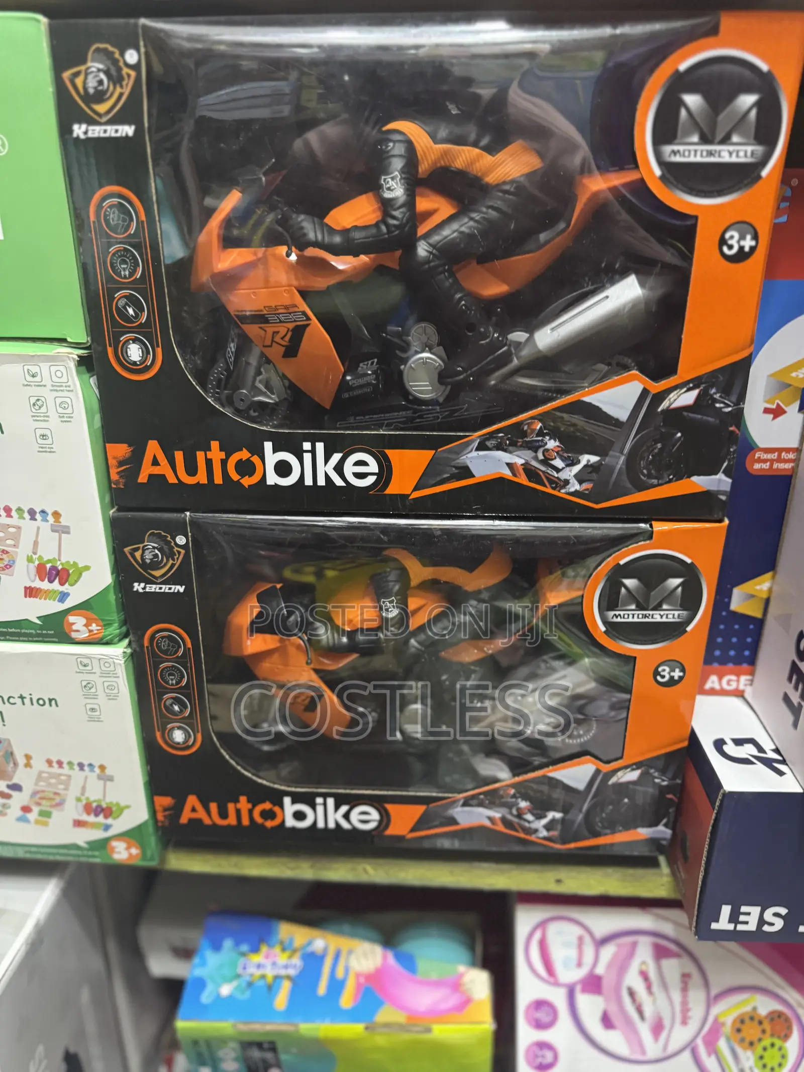 Children's Remote Control Rotating Stunt Motorcycle