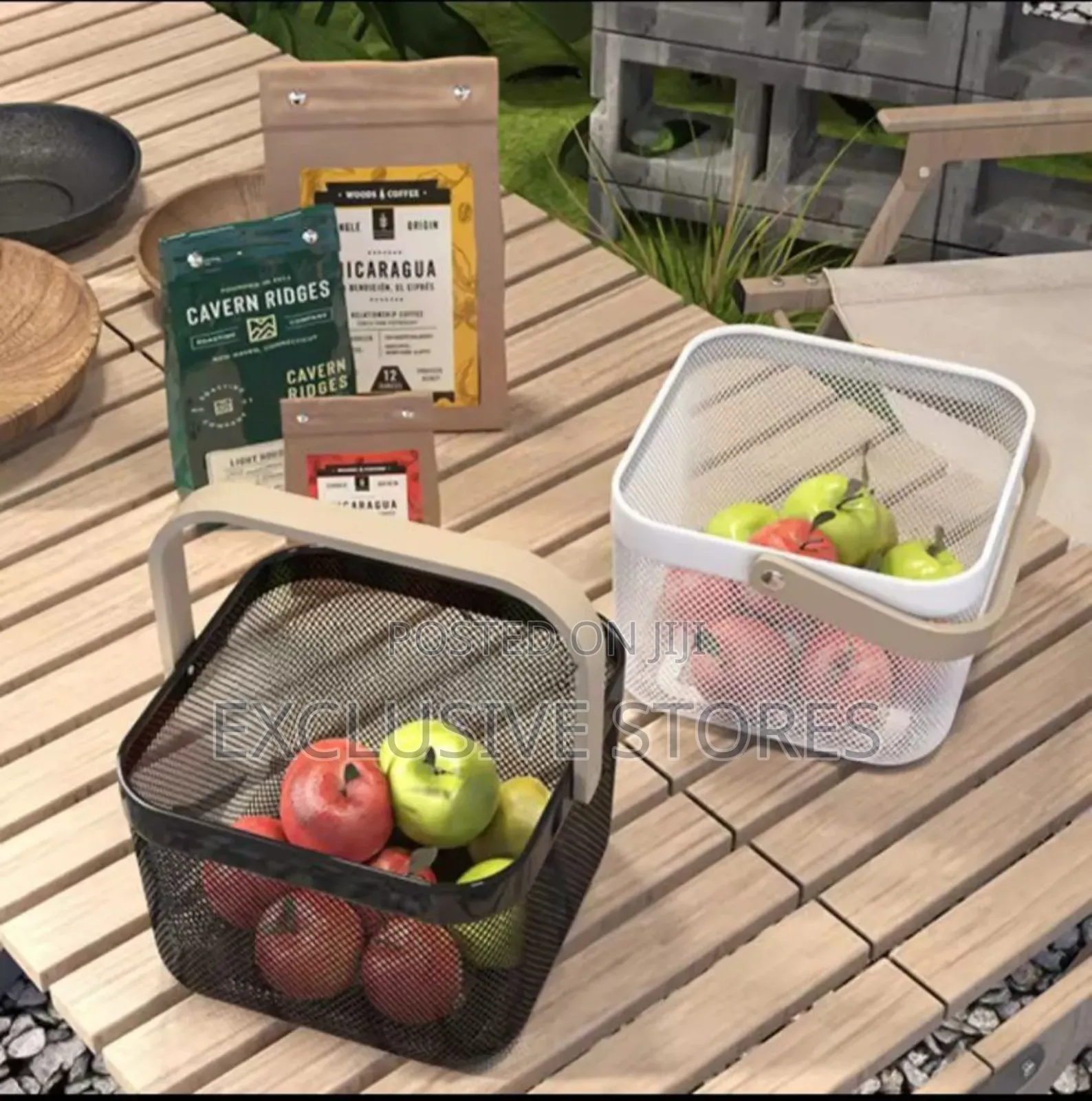 Quality Storage Basket With Wooden Handle