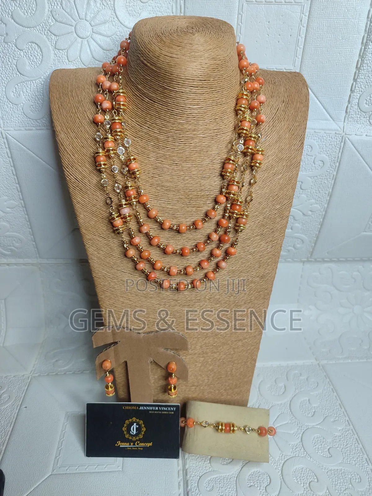 Vintage Coral Chain Necklace