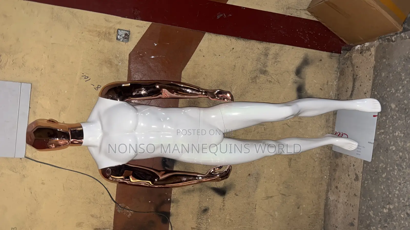 Fibre Made Huge White & Rose Gold Display Mannequin
