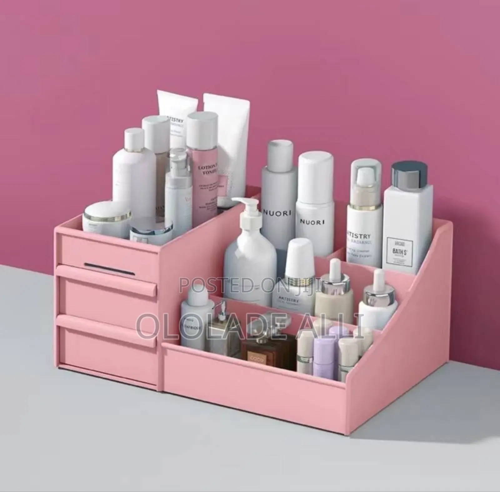 1pc White New Drawer Makeup Storage Box